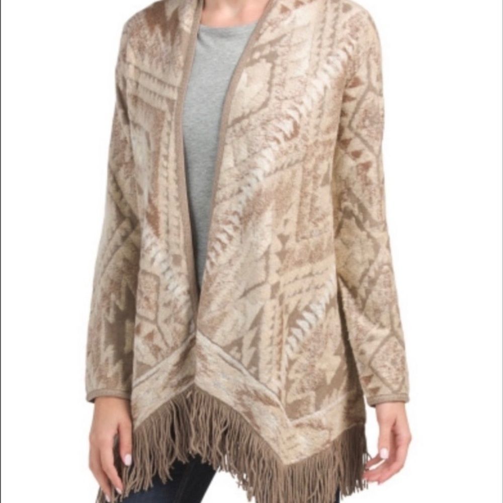 Lucky brand fringe cardigan